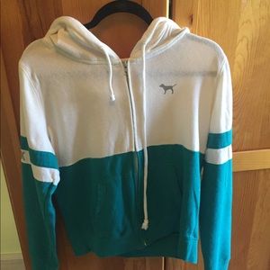 VS pink zip up hoodie